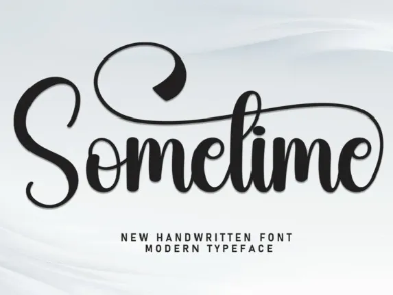 Sometime Script font