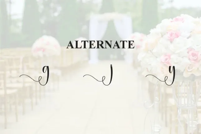 Wedding Calligraphy font