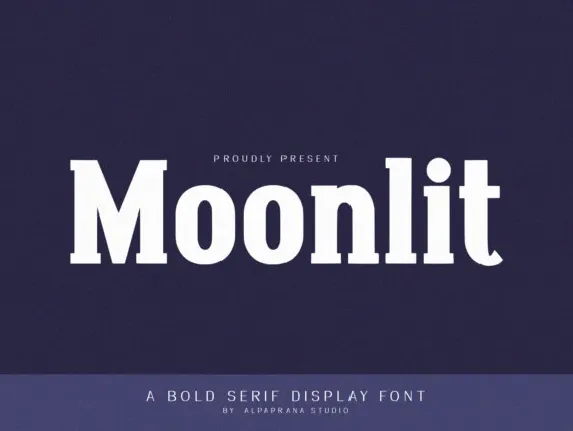 Moonlit font