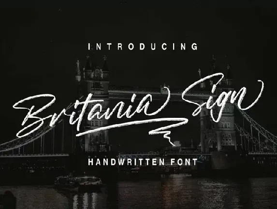 Britania Sign font