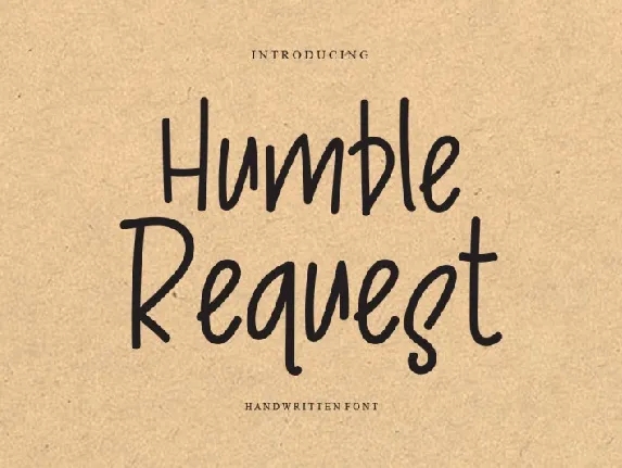 Humble Request font