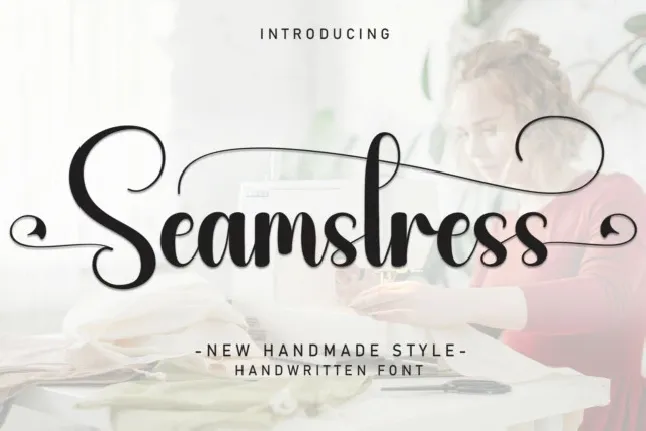 Seamstress Script font