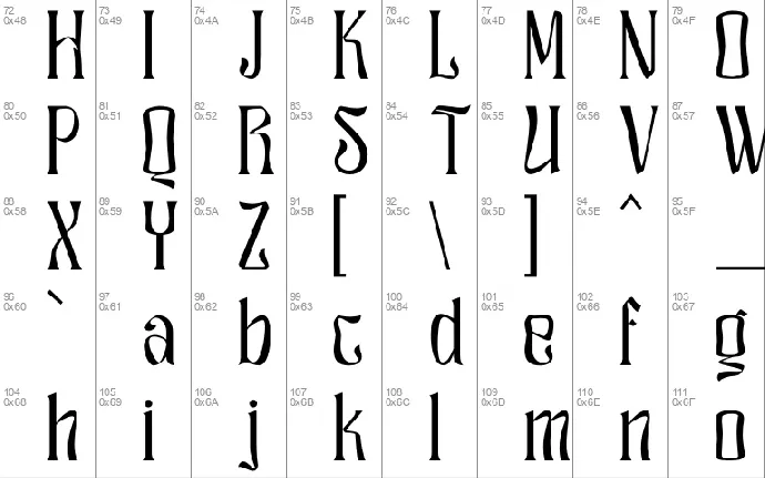 Raghlick font