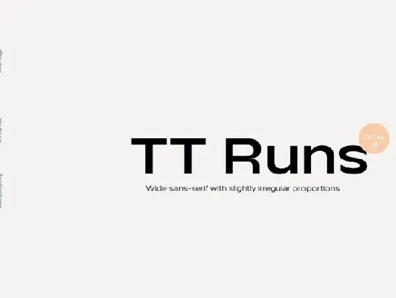 TT Runs Family font