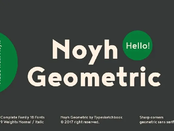 Noyh Geometric Family font