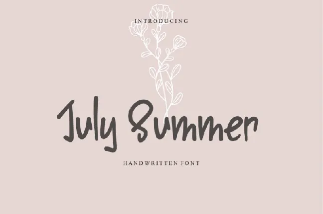 July Summer font