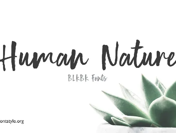 Human Nature Free Download font