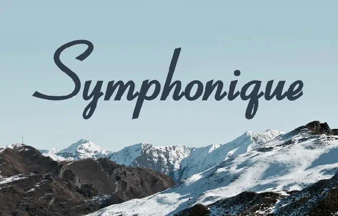 Symphonique Script font