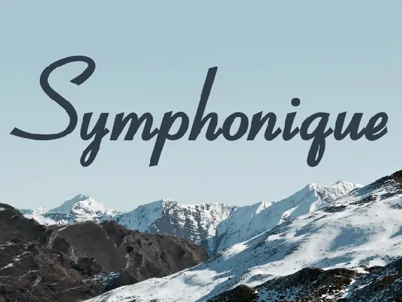 Symphonique Script font