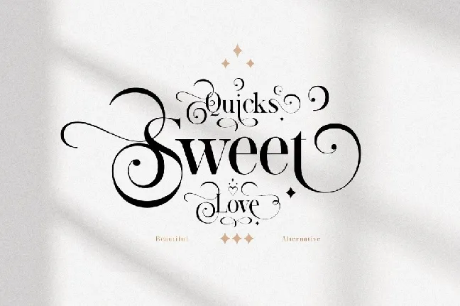 Quicks sweet love font