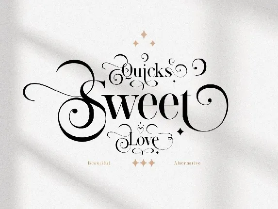 Quicks sweet love font