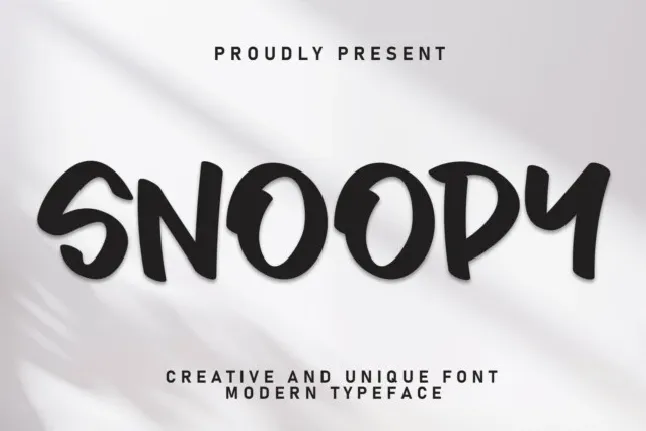 Snoopy Brush font