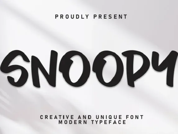 Snoopy Brush font