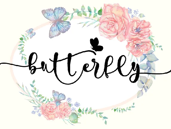 pretty butterfly - personal use font