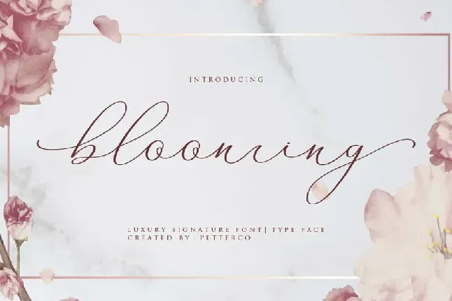 Blooming font