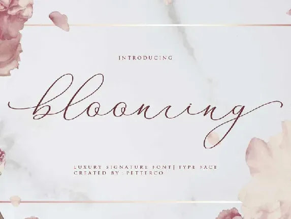 Blooming font