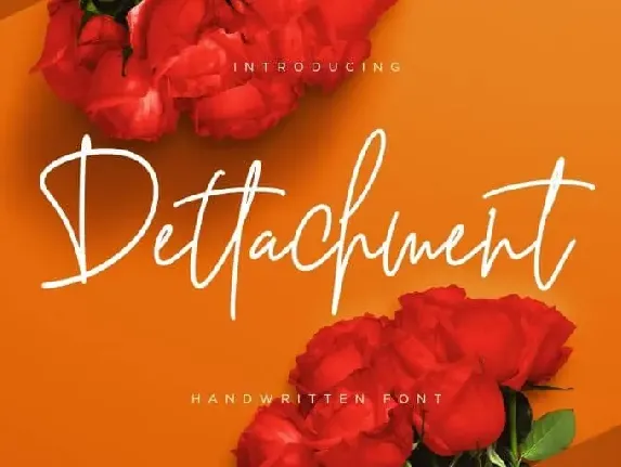 Dettachment Handwritten font