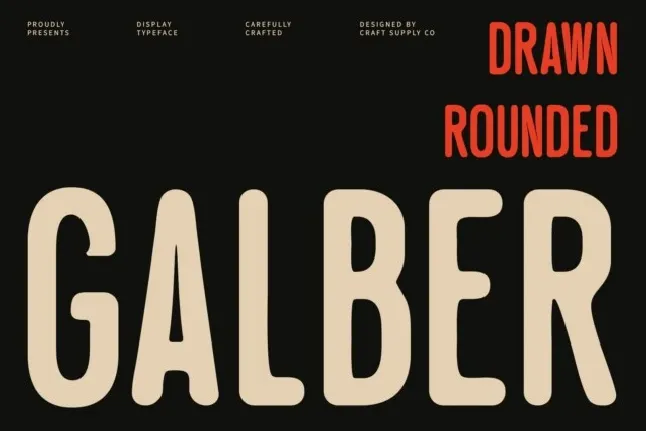 Galber Rounded Drawn font