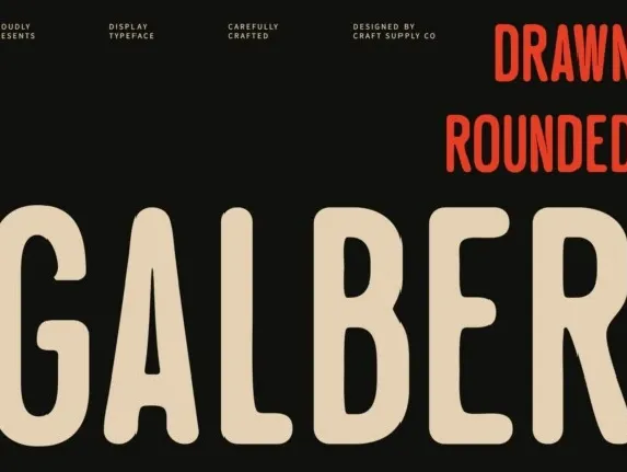 Galber Rounded Drawn font