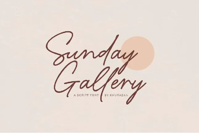 Sunday Gallery font