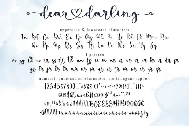 dear darling font