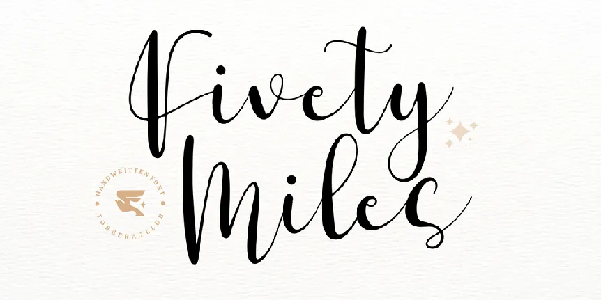 Fivety Miles font