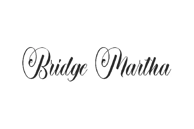 Bridge Martha font