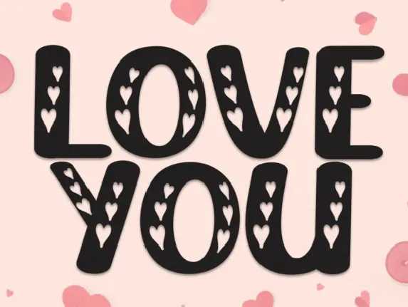 Love You Display font