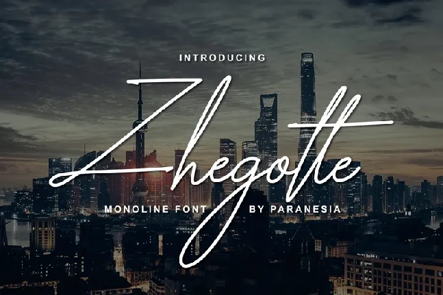 Zhegotte Script Free font