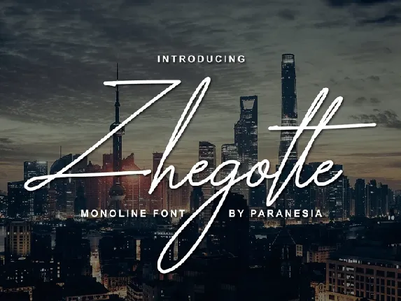 Zhegotte Script Free font