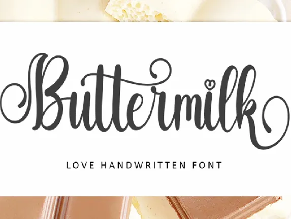 Buttermilk Typeface font