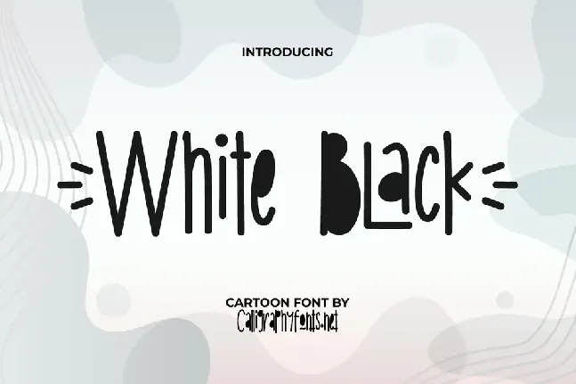 White Black font