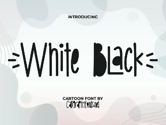 White Black font