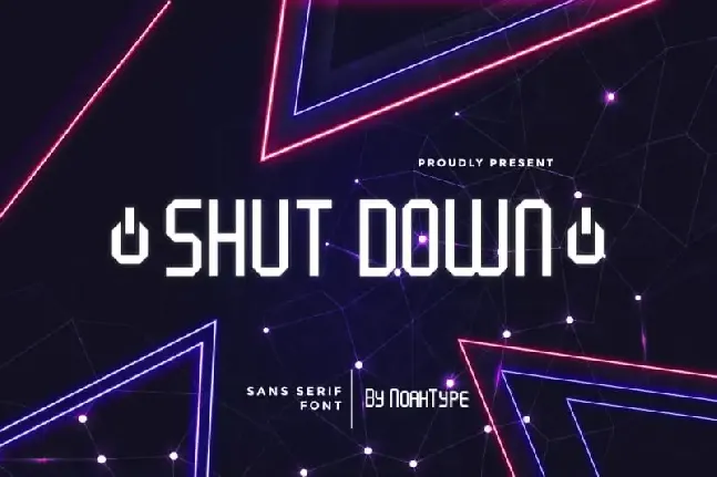 Shut Down Display font