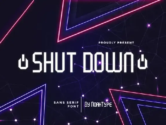 Shut Down Display font