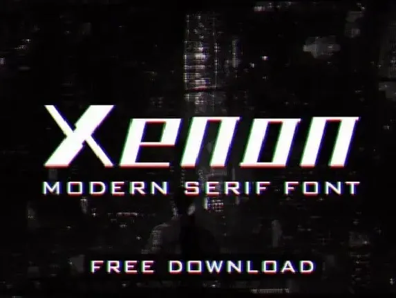 Xenon Display font