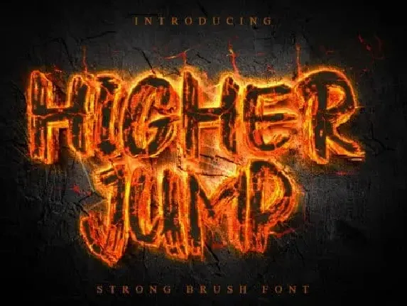 Higher Jump Brush font