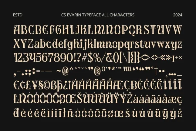 CS Evaris font