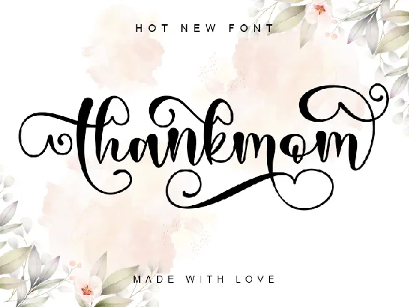 Thankmom - personal use font