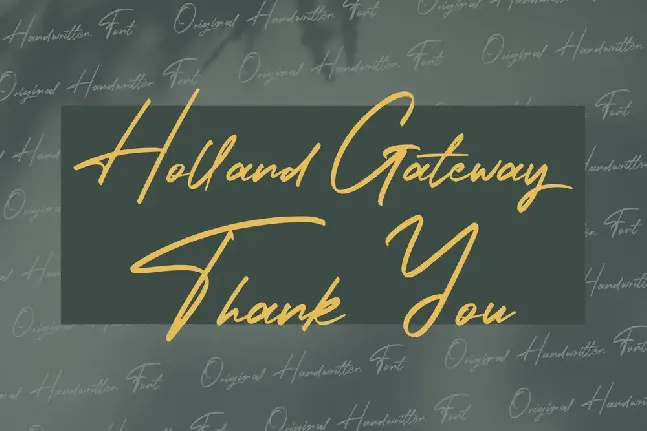 Holland Gateway font