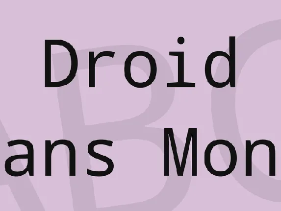 Droid Sans Mono font