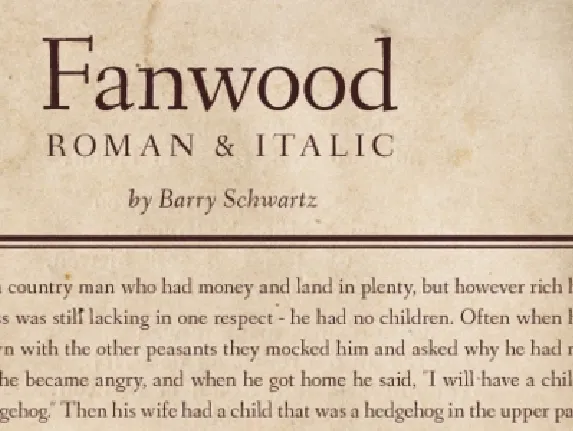 Fanwood font