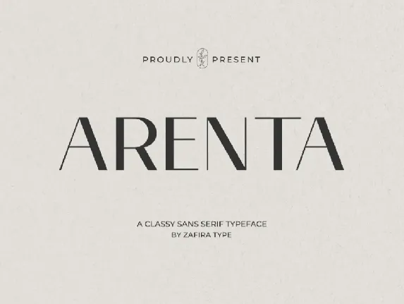 Arenta font