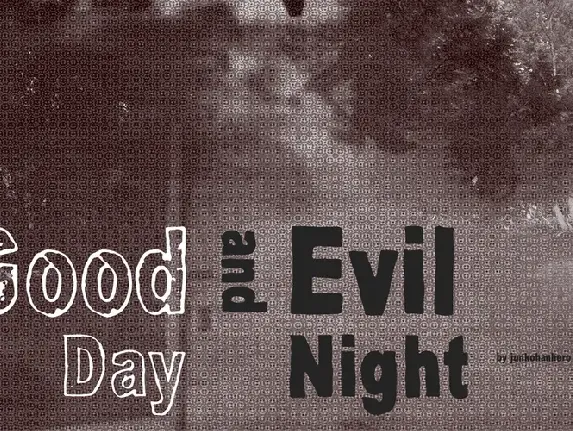 Good And Evil font