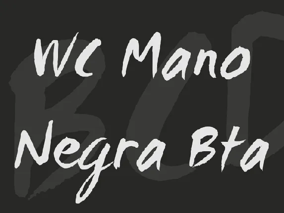 WC Mano Negra Bta font