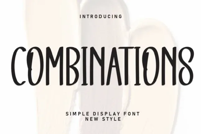 Combinations Display font