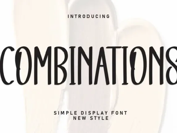 Combinations Display font