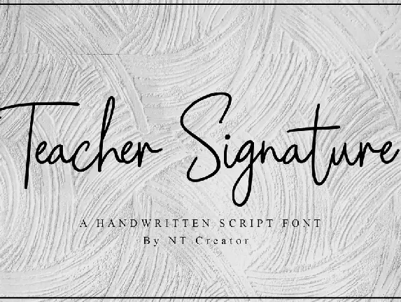 Teacher Signature font