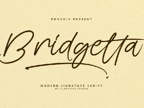 Bridgetta font