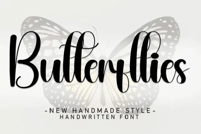 Butterflies Script font